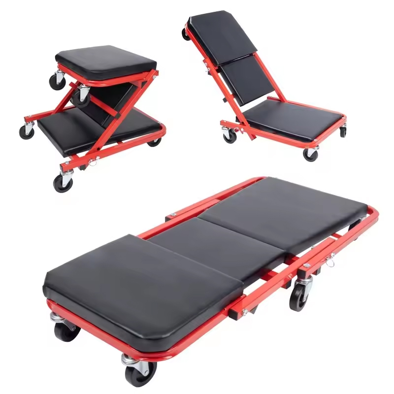 Garage Creeper Roller - เตียงซ่อมรถยนต์แบบพับได้ขนาด 36 นิ้ว พร้อมล้อเลื่อนสำหรับงานซ่อมบำรุงรถยนต์ เก้าอี้ซ่อมรถ ของขวัญสำหรับโรงรถ