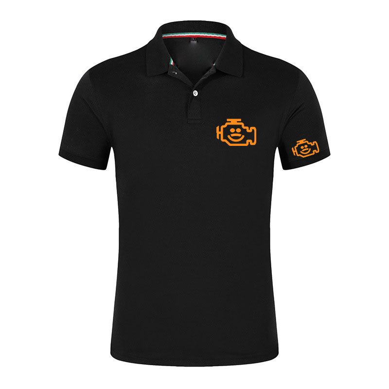 Auto Repair Shop Logo - เสื้อโปโลแขนสั้นสำหรับผู้ชาย พิมพ์โลโก้ตลก 