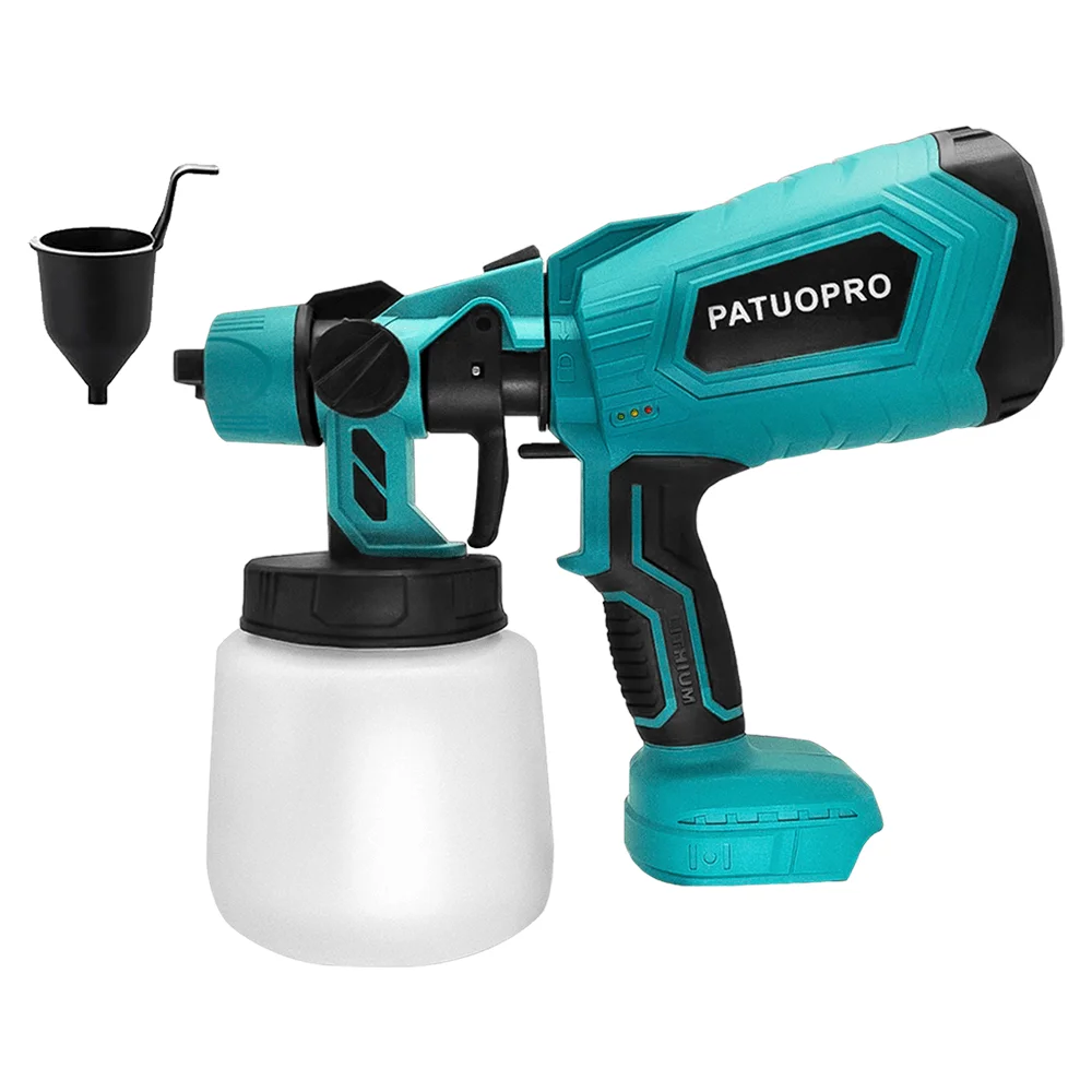 Heat Gun Paint Strip - ปืนพ่นสีไฟฟ้าไร้สาย hvlp เครื่องพ่นสีเฟอร์นิเจอร์อัตโนมัติเคลือบผนังด้วยเหล็กแอร์บรัชสำหรับแบตเตอรี่ Makita 18V (ไม่มีแบตเตอรี่)