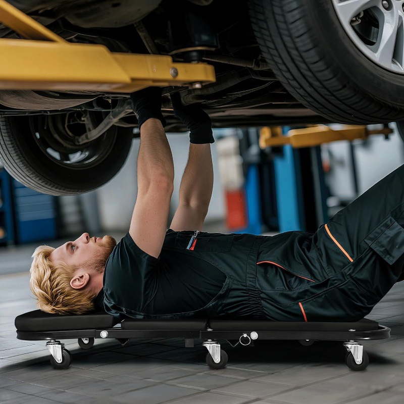 เตียงซ่อมรถยนต์แบบพับได้ขนาด 3 - Garage Creeper Roller บทวิจารณ์และราคา