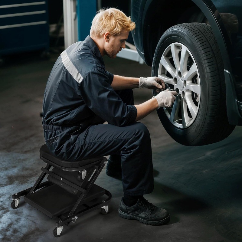 เตียงซ่อมรถยนต์แบบพับได้ขนาด 3 - Garage Creeper Roller บทวิจารณ์และราคา