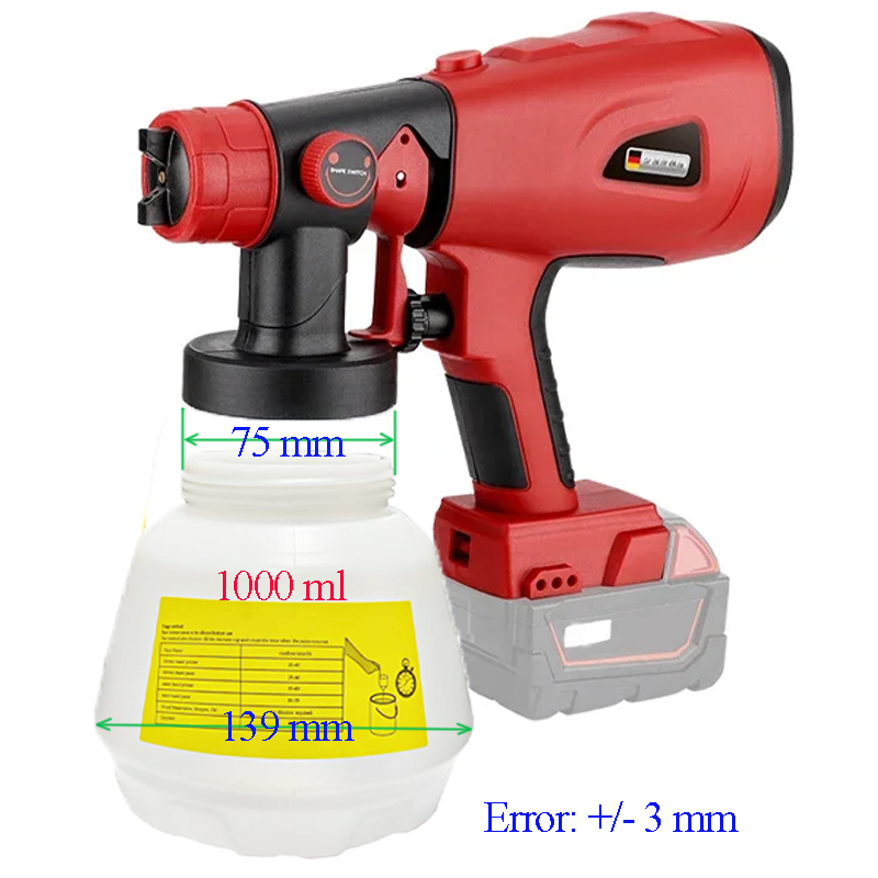 1000ml ไฟฟ้าไร้สายสเปรย์ปืนอะไ - Heat Gun Paint Strip บทวิจารณ์และราคา