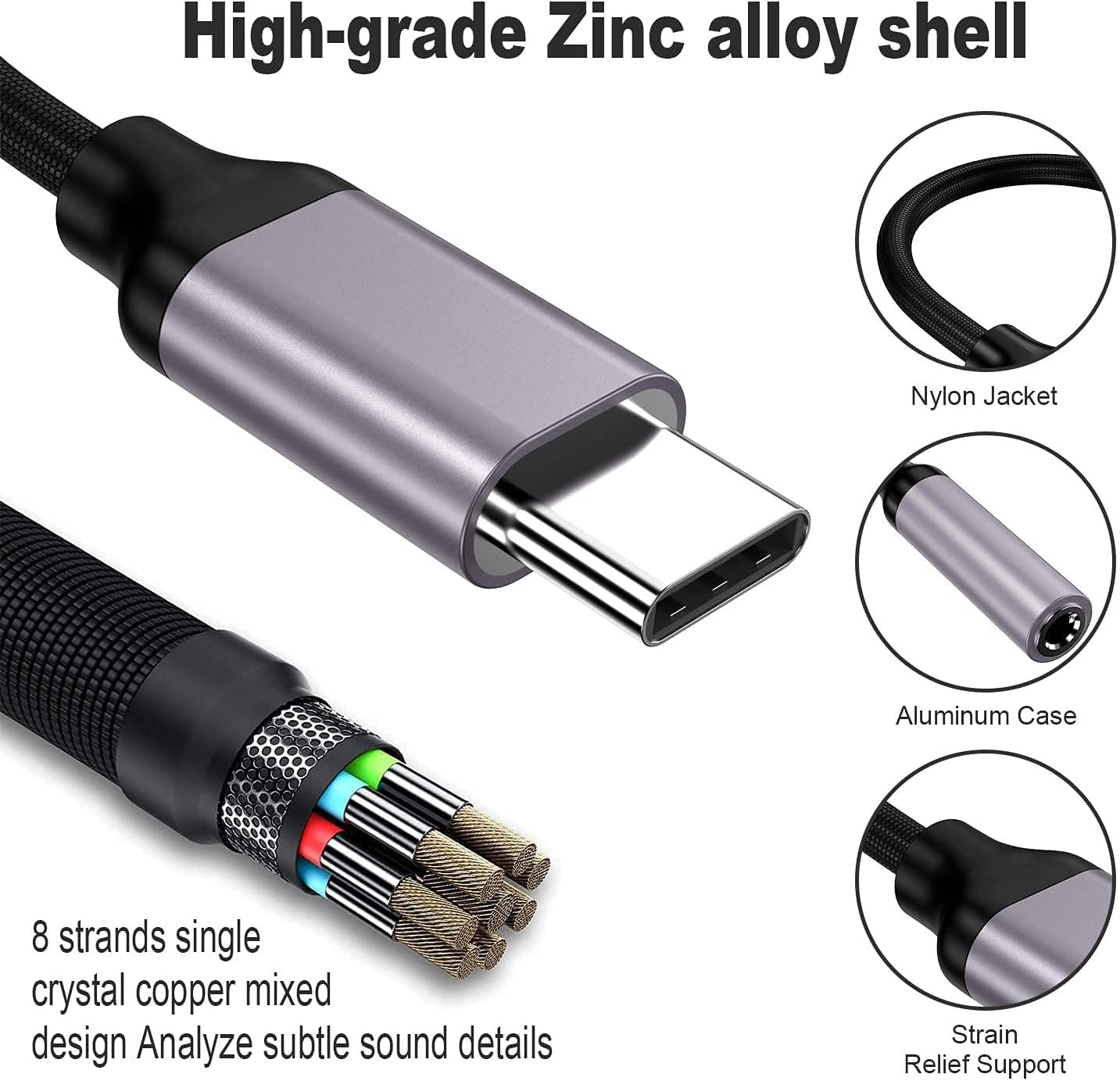 USB Type C ถึง3.5mm AUX Adapte - Transmission Jack Adapter บทวิจารณ์และราคา