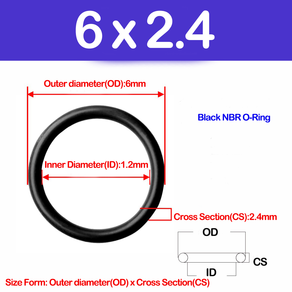 WD CS 2.4/2.8/4.6 มม.,NBR O แห - Auto Repair Cs บทวิจารณ์และราคา
