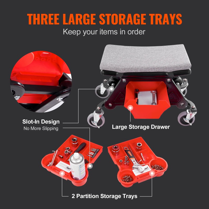 เก้าอี้ช่างแบบมีล้อ รับน้ำหนัก - Garage Creeper Roller บทวิจารณ์และราคา